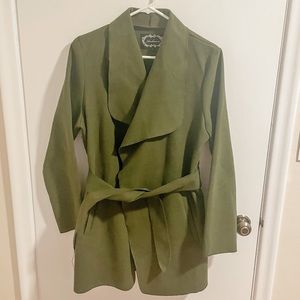 Olive Green Suede Jacket/Coat